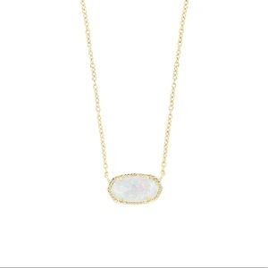 Kendra Scott White Kyocera Opal Necklace